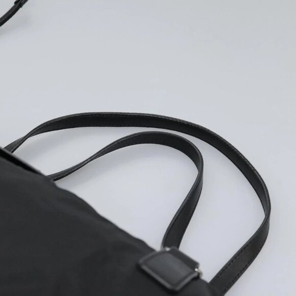 BURBERRY Nova Check Tote Bag Nylon Black Silver Auth ep7664 - Picture 9 of 16